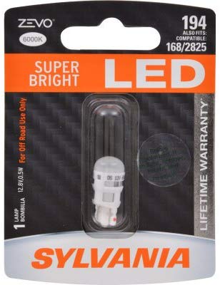 SYLVANIA 168/194/2825 LED Premium White Miniature Bulb, (Pack of 1)