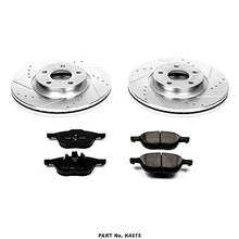 Power Stop K4575 Front Z23 Carbon Fiber Brake Pads with Drilled & Slotted Brake Rotors Kit