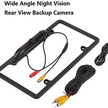 AXECO License Plate Frame Backup Camera, Rear View Camera Reverse Parking Aid System 170° Viewing Angle Universal Car Truck Night Vision Waterproof High Sensitive 8 Bright LED