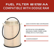 FUEL DIESEL FILTER AND OIL FILTER FITS FOR 2019-21 DODGE RAM 2500 3500 4500 5500 6.7L CUMMINS FUEL FILTER OEM 68436631AA 5083285AA 68157291AA