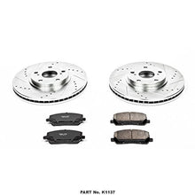 Power Stop K1137 Front Z23 Carbon Fiber Brake Pads with Drilled & Slotted Brake Rotors Kit