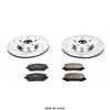 Power Stop K1137 Front Z23 Carbon Fiber Brake Pads with Drilled & Slotted Brake Rotors Kit