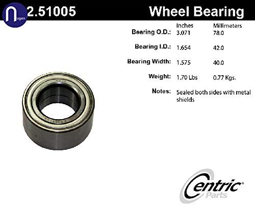 Centric 412.51005 Premium Axle Ball Bearing