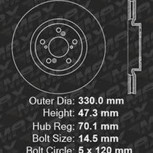 [Front] Max Brakes Premium OE Rotors with Carbon Ceramic Pads KT117141