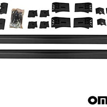 OMAC Roof Racks Lockable Cross Bars Carrier Cargo Racks Rail Aluminium Black Set 2 Pcs. for Hyundai Kona 2018-2021
