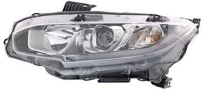 CPP HO2502173 NSF Certified Left Direct Fit Headlight for 2016 Honda Civic