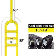 JCHL Tow Dolly Basket Straps with Flat Hooks (2 Pack) Yellow Car Wheel Straps Universal Vehicle Tow Dolly Straps System Fits 15"-19" Tires Wheels 10000 lbs Working Capacity