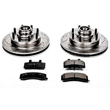 Power Stop K2947 Front Z23 Carbon Fiber Brake Pads with Drilled & Slotted Brake Rotors Kit