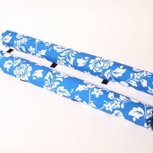 Vitamin Blue 36" Roof Rack Pads Blue Floral - Non Logo (MADE in U.S.A.) REGULAR PADS