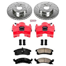 Power Stop KC3156 Z23 Daily Driver Front Caliper Kit-Drilled/Slotted Brake Rotors, Carbon-Fiber Ceramic Brake Pads, Calipers