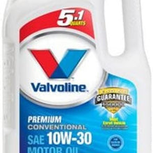 Valvoline 785124 SAE 10W-30 Premium Conventional Motor Oil - 5.1 Quart Jug