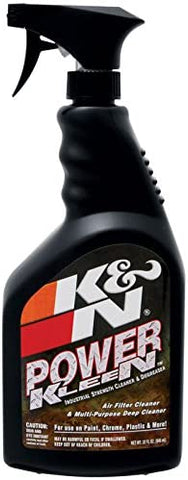 K&N Air Filter Cleaner and Degreaser: Power Kleen; 32 Oz Trigger Spray; Restore Engine Air Filter Performance, 99-0621