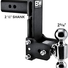 B&W Trailer Hitches Tow & Stow Double Ball Hitch 2 5/16" x 2" Balls with 2.5" Shank 7" Drop or 7 1/2" Rise