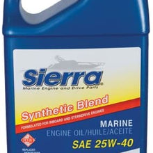 Sierra SAE 25W-40 Synthetic Blend Oil for Inboard and Sterndrive Engines, 5 Qts.