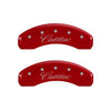 MGP Caliper Covers 35015SCADRD Caliper Cover with Red Powder Coat Finish, (Set of 4)