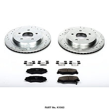 Power Stop K1563 Rear Z23 Carbon Fiber Brake Pads with Drilled & Slotted Brake Rotors Kit