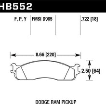 Hawk Performance HB552P.722 SuperDuty Brake Pad