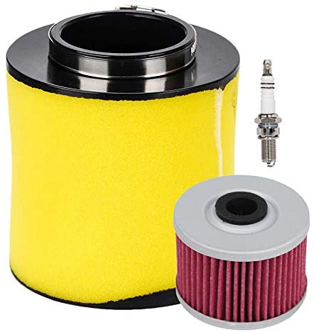HIFROM Element Air Filter Cleaner with Oil Filter Spark Plug Tune Up Kit Replacement for Honda ATV Recon 250 TRX250 TRX250TE TRX250TM Sportrax TRX250EX TRX250X Replace 17254-HM8-000