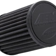 AEM 21-2057BF Universal DryFlow Clamp-On Air Filter: Round Tapered; 4 in (102 mm) Flange ID; 7 in (178 mm) Height; 5.75 in (146 mm) Base; 4.75 in (121 mm) Top