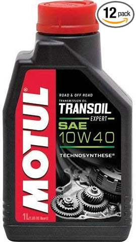 Motul 105895-CS Transoil Expert Synthetic Oil, 12 Pack (10W40), 32. Fluid_Ounces