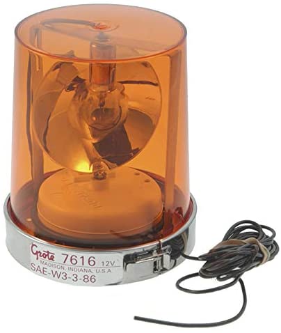 Grote Emergency Lighting, Yellow, ECONOLITE with REVOLVING Reflector (76163)