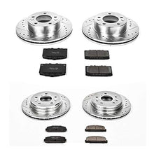 Power Stop K471 Front and Rear Z23 Carbon Fiber Brake Pads with Drilled & Slotted Brake Rotors Kit