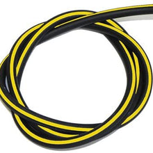 (M-3-5) Inline Tube 5/32" Vaccum Hose with Yellow Stripe and 3 Ribs SOLD BY THE FOOT