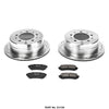 Power Stop K1134 Rear Z23 Carbon Fiber Brake Pads with Drilled & Slotted Brake Rotors Kit