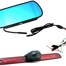 KNRAGHO Compatible with Brake Light Backup Camera B E N Z Sprinter/Crafter Vans LED Light Parking (with Monitor)