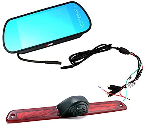 KNRAGHO Compatible with Brake Light Backup Camera B E N Z Sprinter/Crafter Vans LED Light Parking (with Monitor) (With Monitor)