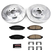 Power Stop K1364 Front Z23 Carbon Fiber Brake Pads with Drilled & Slotted Brake Rotors Kit