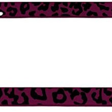 Motorup America Auto License Plate Frame Cover 2-Pack - Fits Select Vehicles Car Truck Van SUV - Wild Pink Leopard Print
