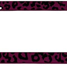 Motorup America Auto License Plate Frame Cover - Fits Select Vehicles Car Truck Van SUV - Wild Pink Leopard Print