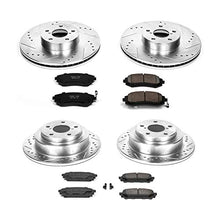 Power Stop K2376 Front and Rear Z23 Carbon Fiber Brake Pads with Drilled & Slotted Brake Rotors Kit