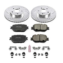 Power Stop K6990 Front Z23 Carbon Fiber Brake Pads with Drilled & Slotted Brake Rotors Kit