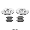 Power Stop K285 Front Z23 Carbon Fiber Brake Pads with Drilled & Slotted Brake Rotors Kit