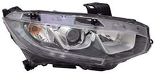 Headlight TYC - For/Fit 16-19 Honda Civic Coupe 16-20 Sedan 17-18 Civic Hatchback Head Lamp Assembly Halogen RIGHT HAND/PASSENGER SIDE NSF Certified