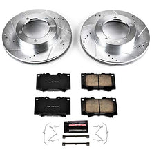 Power Stop K1132 Front Z23 Carbon Fiber Brake Pads with Drilled & Slotted Brake Rotors Kit