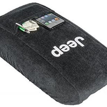 Seat Armour Officially Licensed Custom Fit Center Console Cover with Jeep Embroidered Logo for Select Jeep Grand Cherokee Models(2005-2010) - (Black)