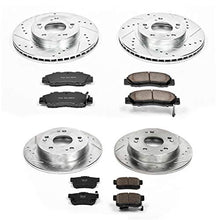 Power Stop K706 Front and Rear Z23 Carbon Fiber Brake Pads with Drilled & Slotted Brake Rotors Kit