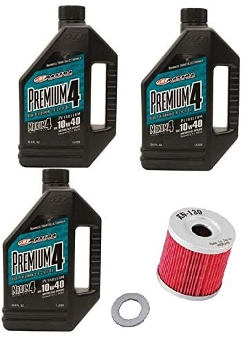 Suzuki Z400 QUADSPORT 03–09:12-14 Maxima Premium 4-Stroke Oil 10W-40 OiI KIT