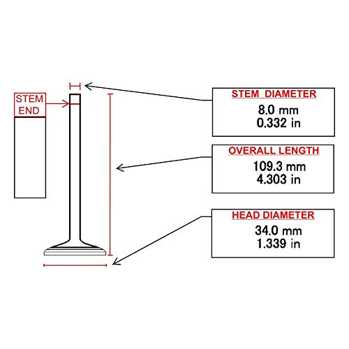 ITM Engine Components RX9303 Exhaust Valve