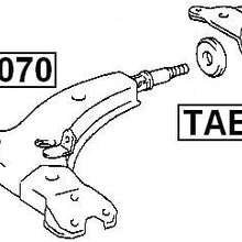 4807512031 - Rear Arm Bushing (for Front Arm) Without Shaft For Toyota - Febest