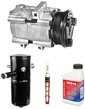 A/C Compressor Kit with Accumulator, Expansion Device, Compressor Oil, Gaskets and O-Rings - Compatible with 1998-2002 Mercury Grand Marquis