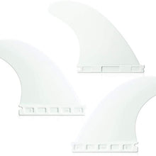 YJXUSHYQ Future Tri Fin Surfing Set Surfboard Fins Thruster Water Sports Surfing Board Aquaplane Fin (Color : White, Size : Free)