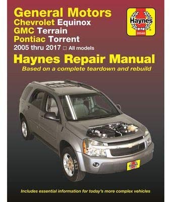 Haynes Repair Manual 38040 for GMC Terrain, Chevrolet Equinox & Pontiac Torrent 2005-2017