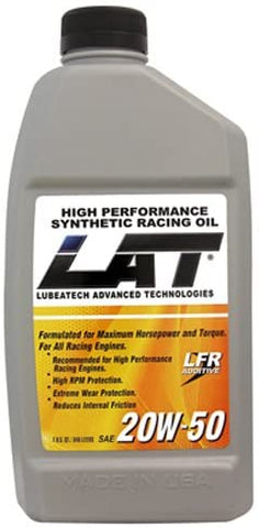 LAT 20436-1 (SAE 20W-50) Synthetic Racing Oil