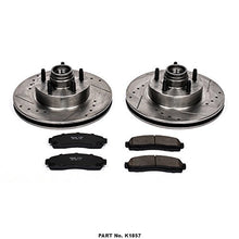 Power Stop K1857 Front Z23 Carbon Fiber Brake Pads with Drilled & Slotted Brake Rotors Kit