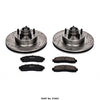 Power Stop K1857 Front Z23 Carbon Fiber Brake Pads with Drilled & Slotted Brake Rotors Kit