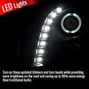 Velocity Concepts For Cadillac Cts Halo Black Projector Smd Led Drl Headlights Lamps